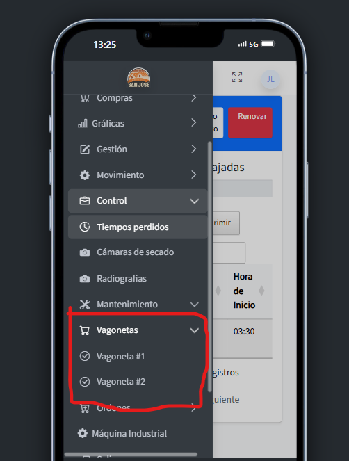 Selección control - compras
