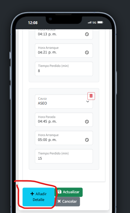Formulario editar causa