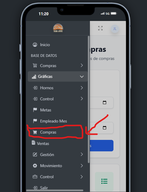 Selección control - compras